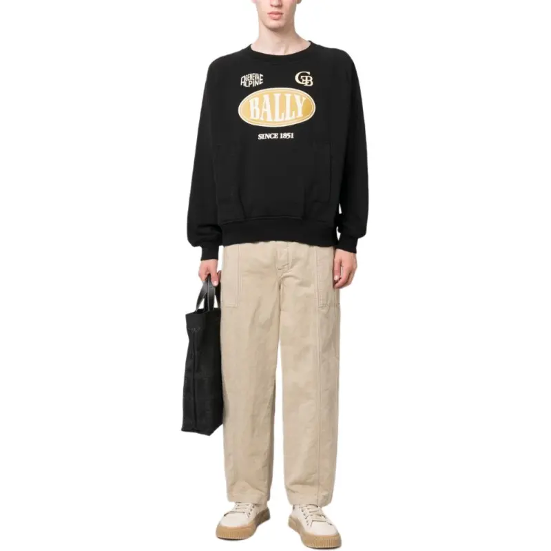 BALLY Logo Printed Crewneck Sweatshirt-2