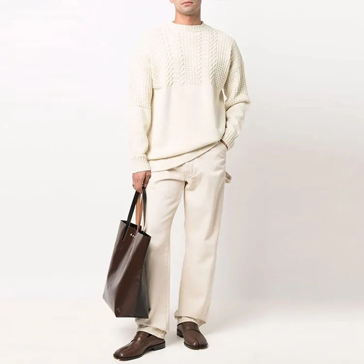 Maison Margiela Cable Knit Crewneck Jumper-2