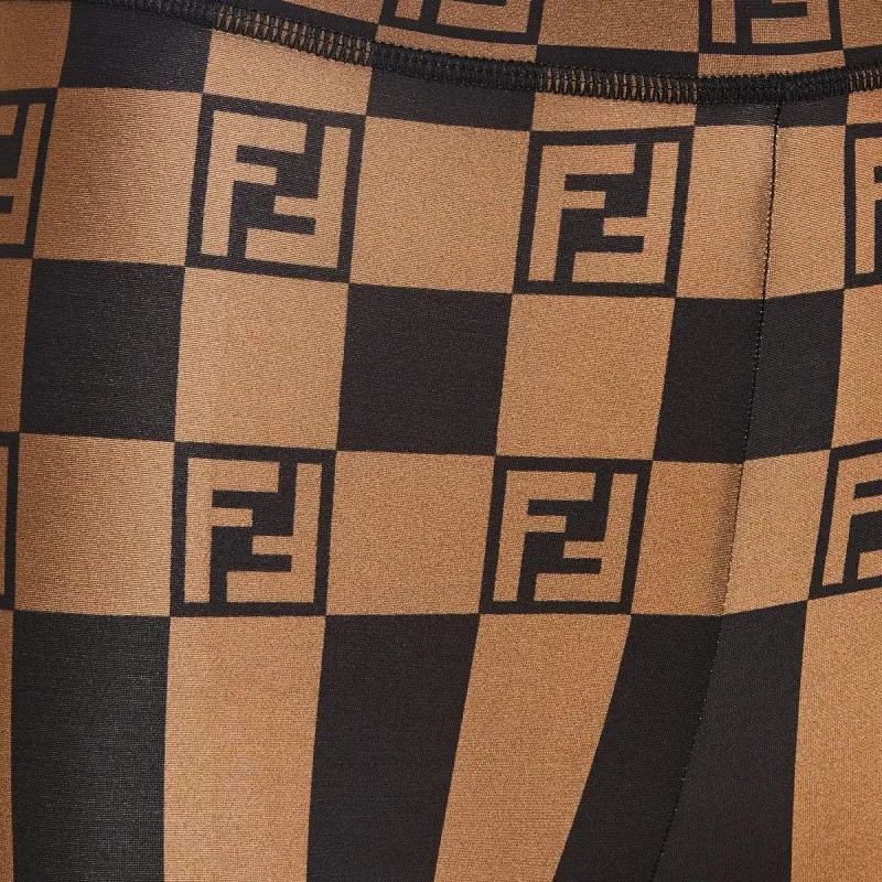FENDI Leggings Women's Brown Black-2