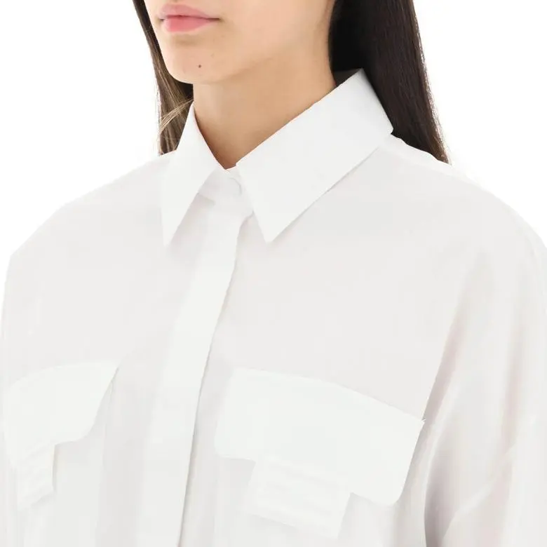 FENDI Crop Tops Women's White-4