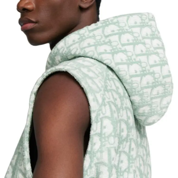 DIOR All Over Logo Patterned Sleeveless Hoodie-6