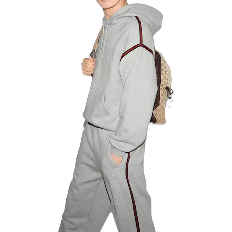 GUCCI Stripe Detailed Drawstring Hoodie-3