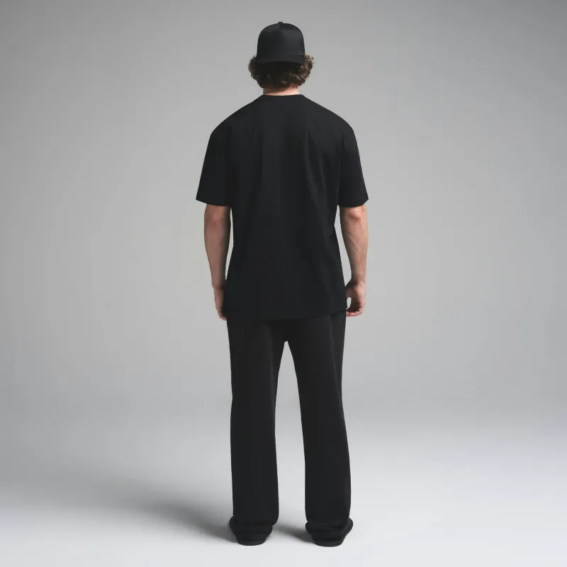 SKIMS FW24 HEAVYWEIGHT COTTON MENS RELAXED T SHIRT T Shirt Men's OBSIDIAN/Obsidian Color-1