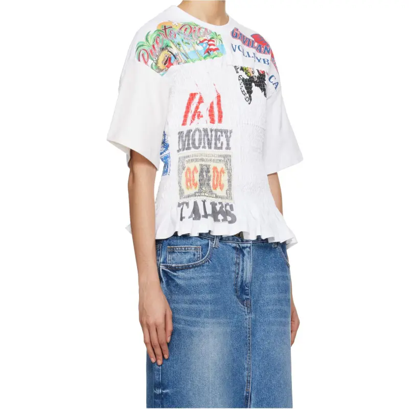 Marine Serre T Shirt Women's White-2