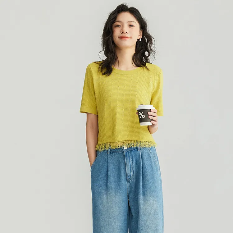 【dme】 T Shirt Women's Mustard Yellow-1