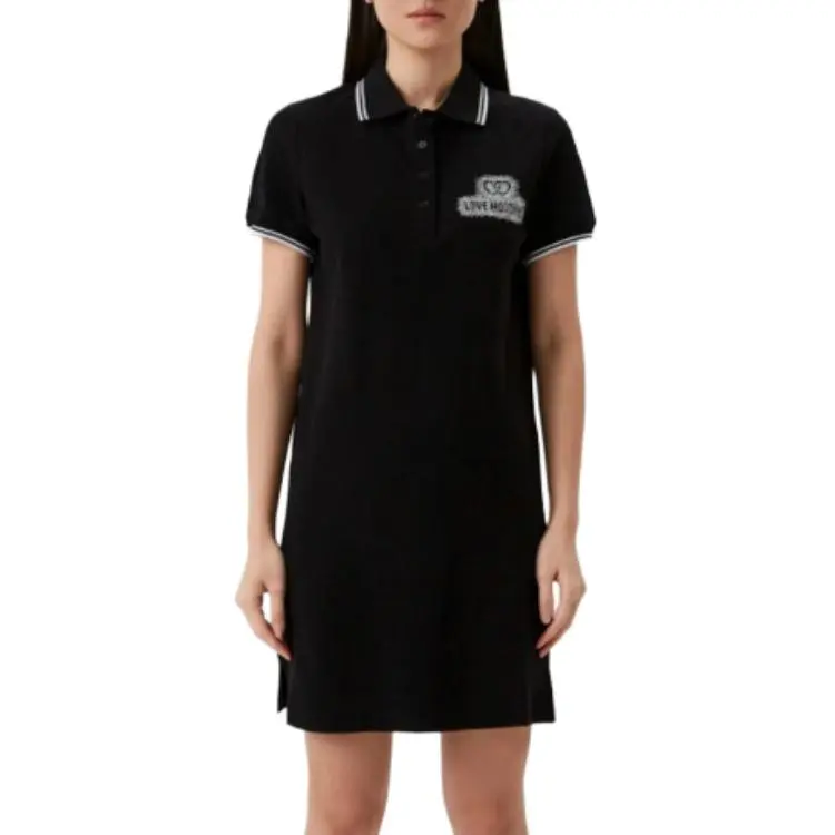 MOSCHINO Short Sleeved Dresses Women's Black-2