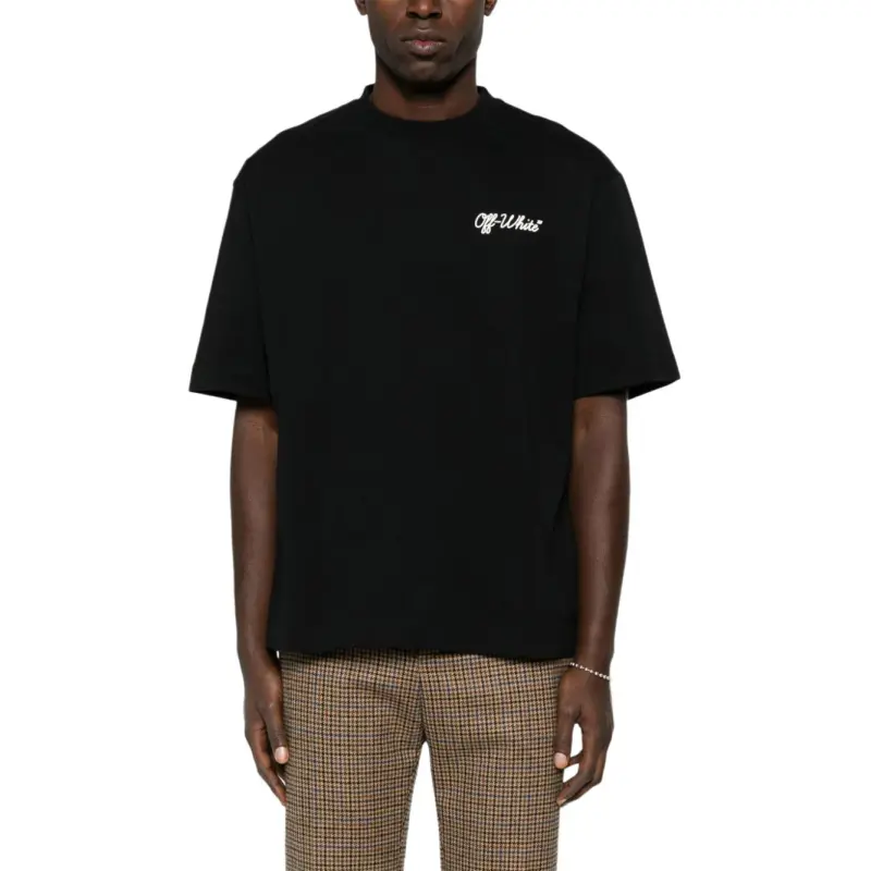 OFF WHITE Script Crewneck Short Sleeved T Shirt-1
