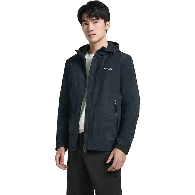 HLA Jackets Men Navy Blue Pattern G0-5