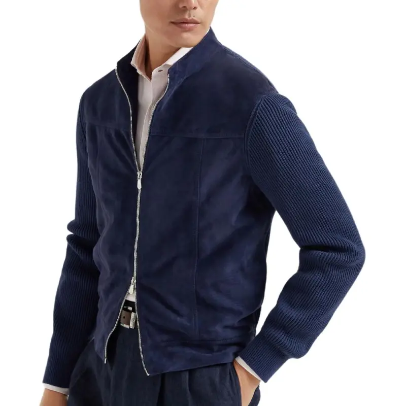 Brunello Cucinelli Jersey Trim Jacket-2