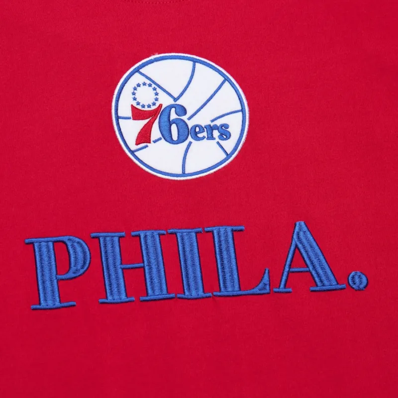 Mitchell & Ness x NBA Philadelphia 76ers Team OG 3.0 Vintage T Shirt Men's Red-2