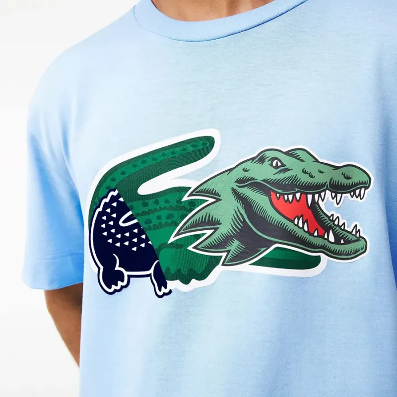 LACOSTE T Shirts Men Sky Blue-3