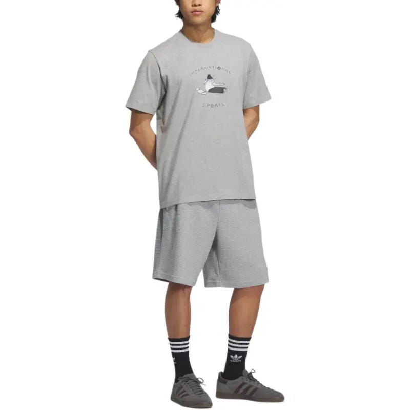 Adidas Originals SS25 T Shirt Men's Medium Heather Gray-2