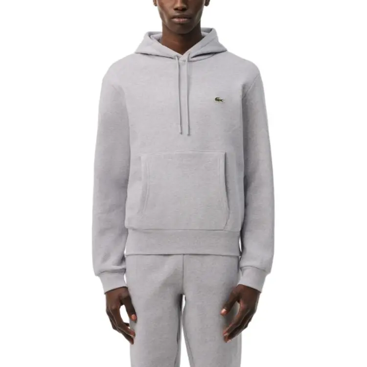 LACOSTE Logo patch Fleece Hoodie-3