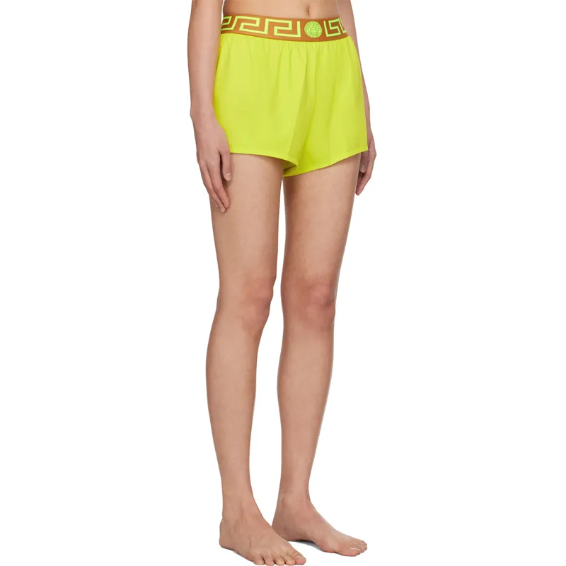 VERSACE Casual Shorts Women's Camel Yellow-3