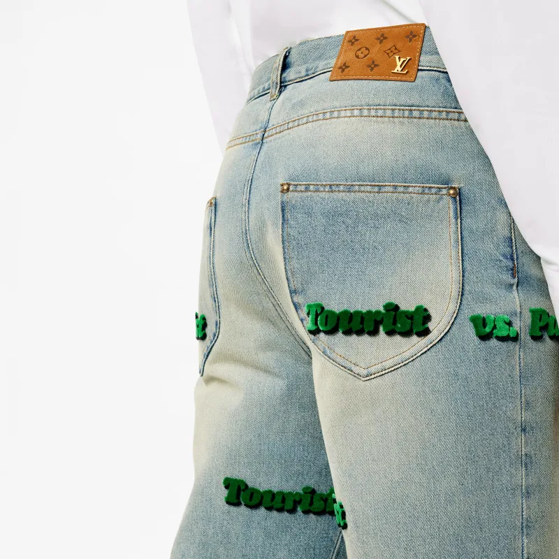 LOUIS VUITTON Tourist Vs Purist Tuffetage Denim Pants-2