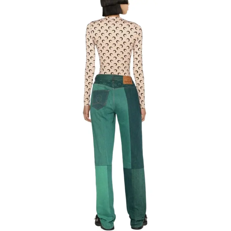 Marine Serre Moonogram Straight leg Jeans-4