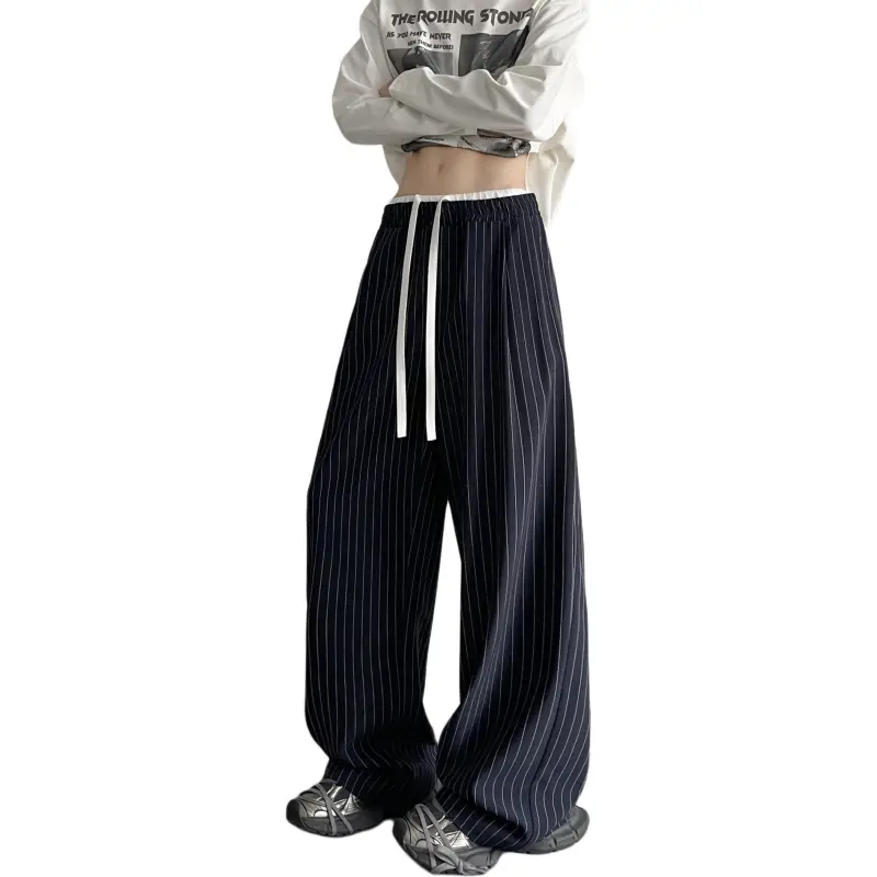 Mimx Homme Casual Pants Unisex Navy Blue-1