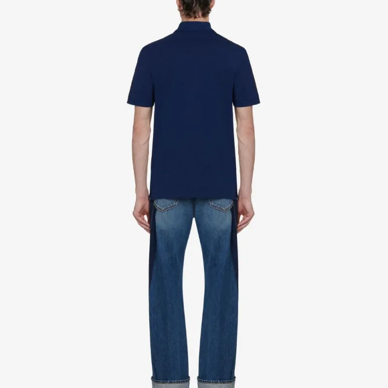 Alexander McQueen Classic Band Detailed Polo Shirt-3