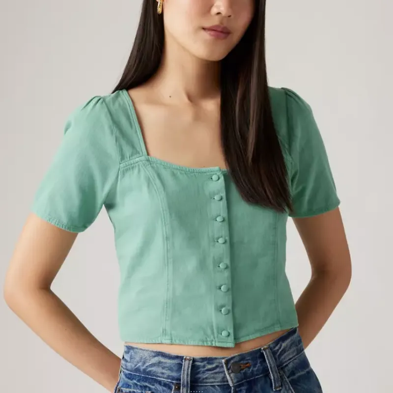 Levis Shirts Women's Green-3