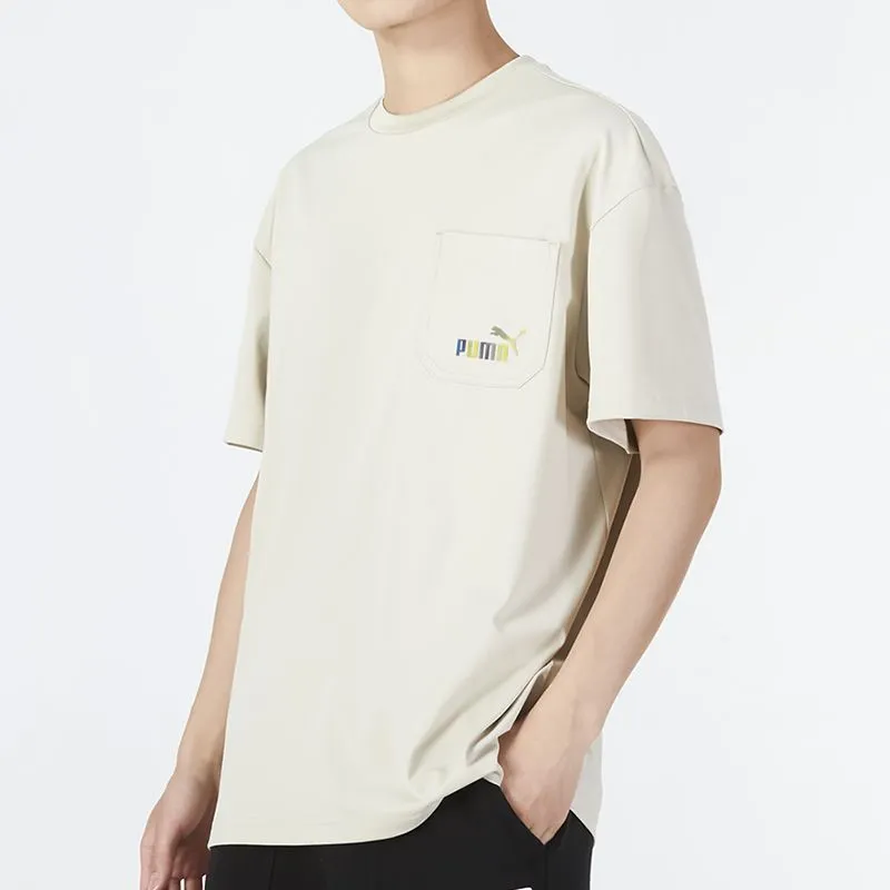 PUMA T Shirts Unisex Ecru-3
