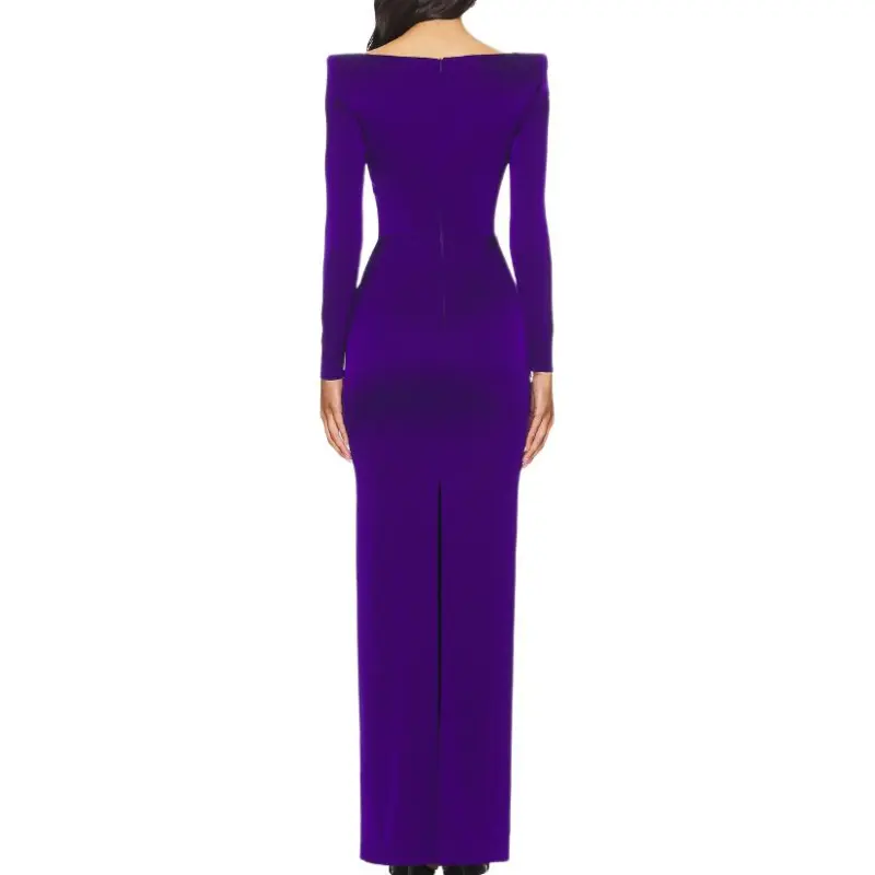 Alex Perry Long Sleeved Dress Women's Dark Purple-1