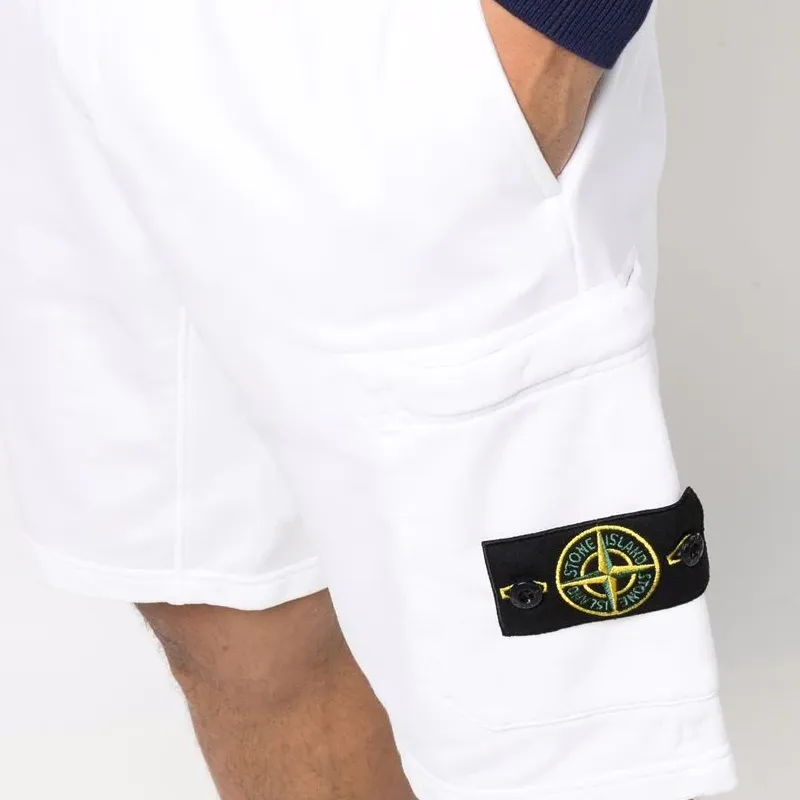 STONE ISLAND Logo patch Track Shorts-4