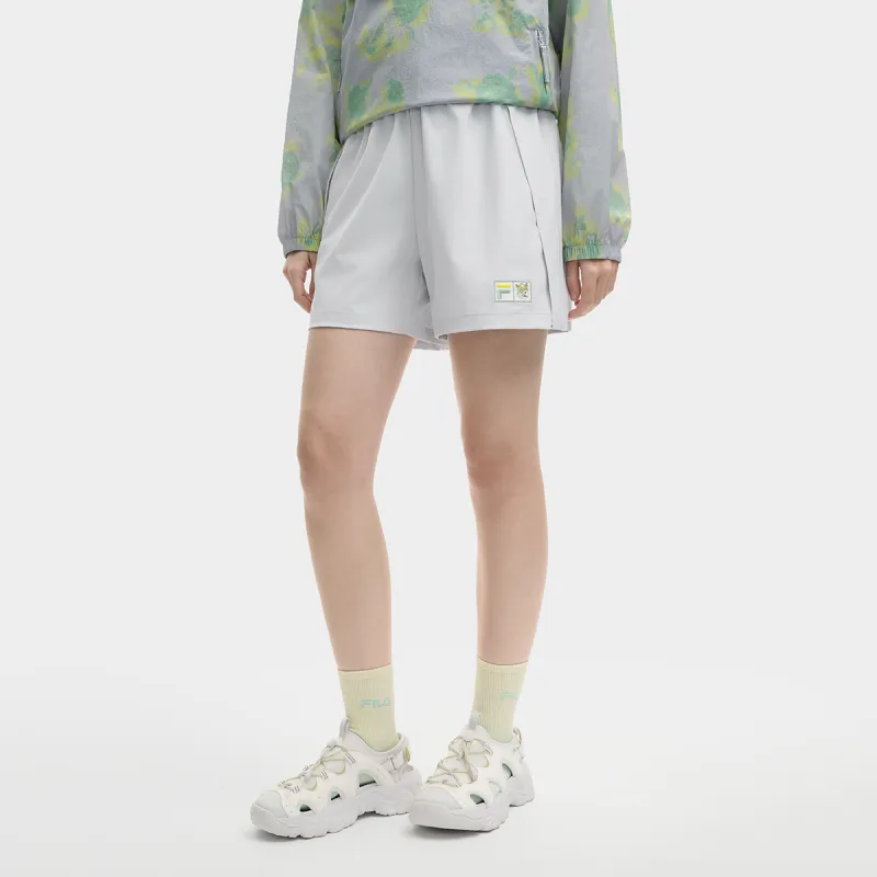FILA x MAISON KITSUNE ORIGINALE Casual Shorts Women's Rosemary Gray GY-4