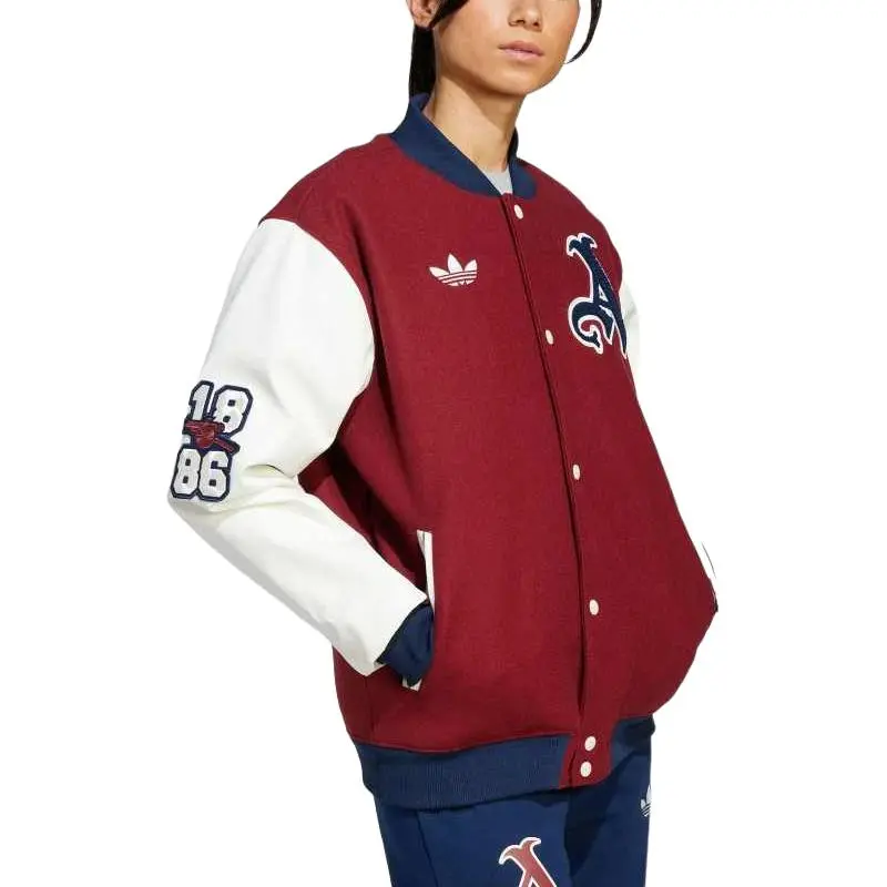 Adidas Originals Puffer Jacket Unisex Elegant Dark Reddish Purple-3