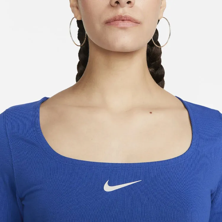 Nike Crop Tops Women's Game Blue-3