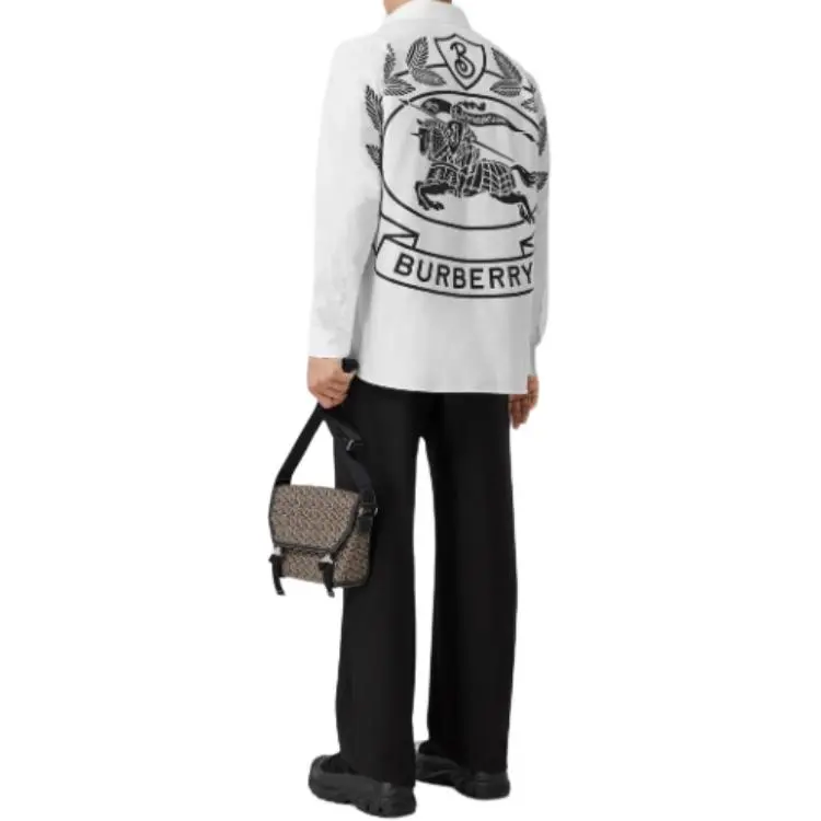 Burberry Ekd Print Oxford Oversized Shirt-3