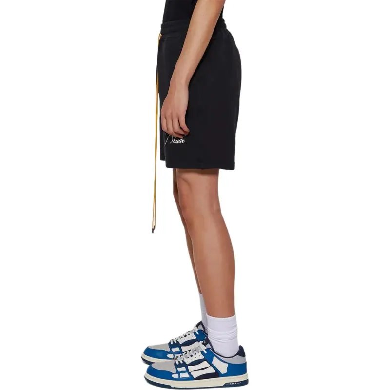 RHUDE Logo embroidered Cotton Track Shorts-3