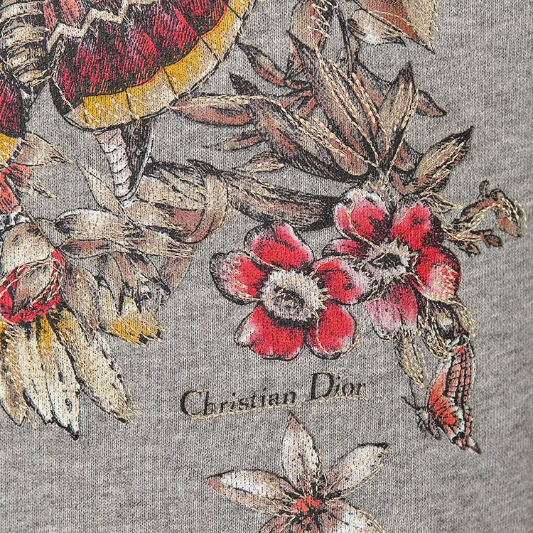 DIOR Quarterly New Products Sweatshirts Women's Gray-2