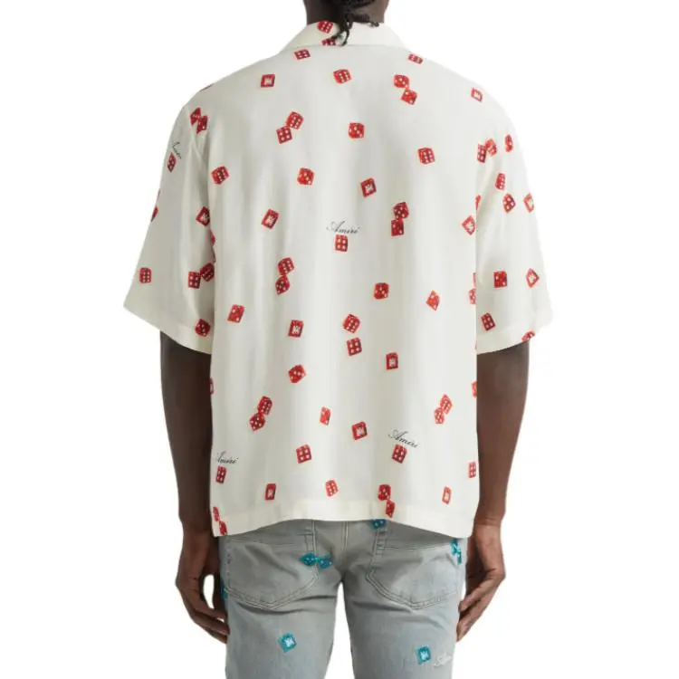 AMIRI Decorative Printed Short Sleeved Shirt-4
