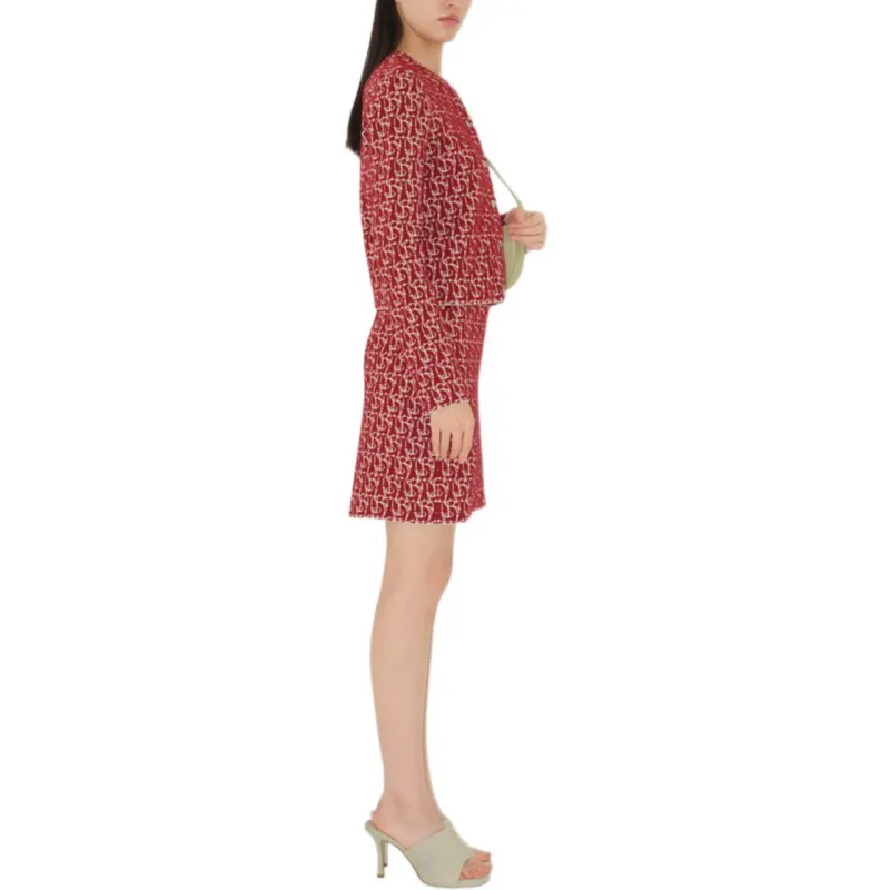 Burberry New Year's Greeting Collection FW24 Casual Short Skirts Women's Red-3