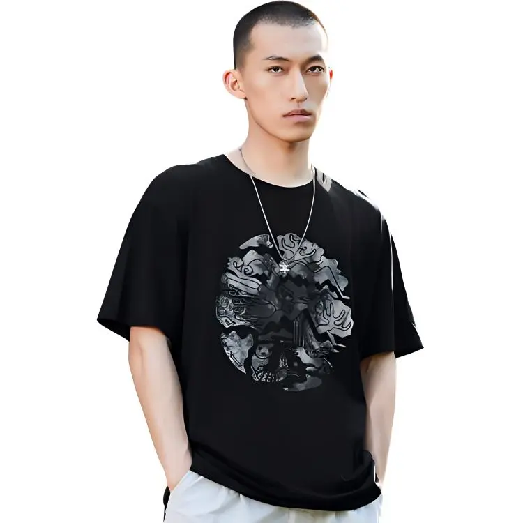 LiNing T Shirts Unisex Black-3