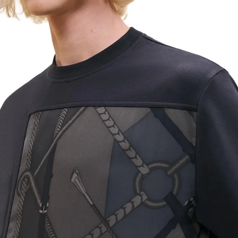 HERMES T Shirts Men Black-2