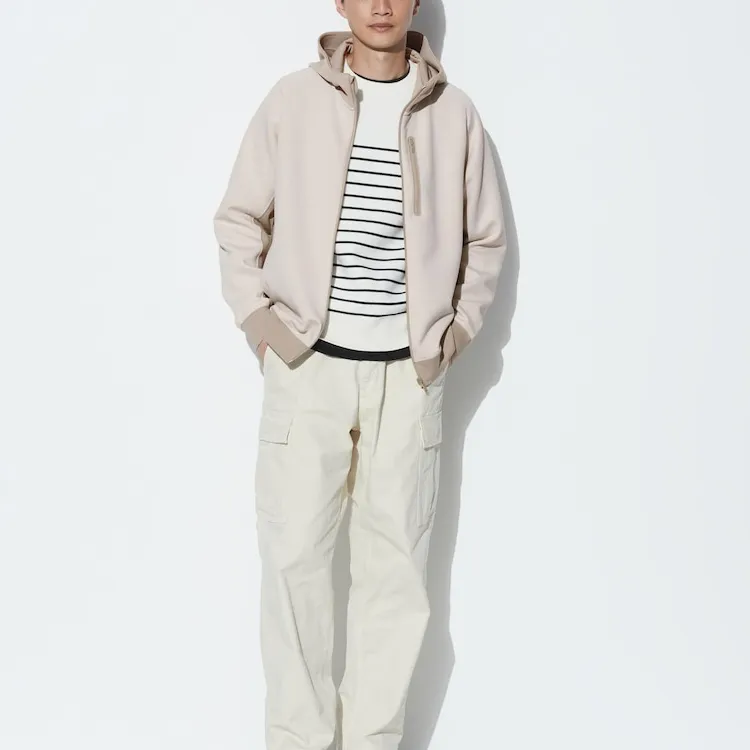 UNIQLO Sweatshirt Unisex Light Beige-1