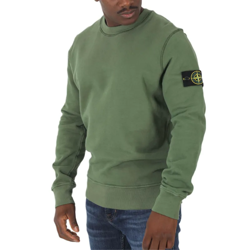 STONE ISLAND Logo Patch Crewneck Sweatshirt-4