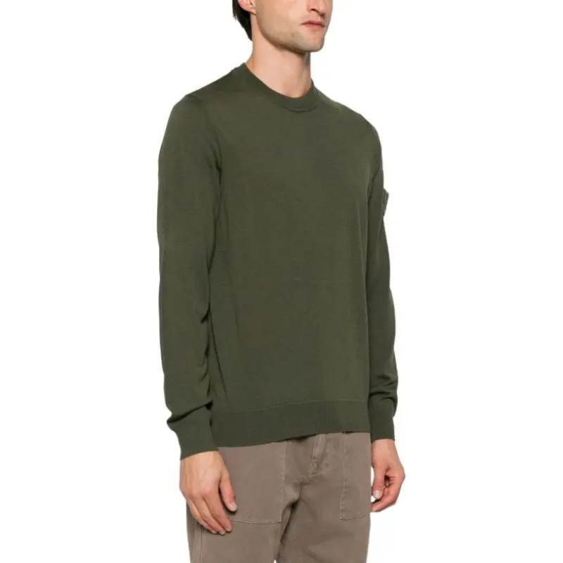 STONE ISLAND Logo Patch Crewneck Jumper-3