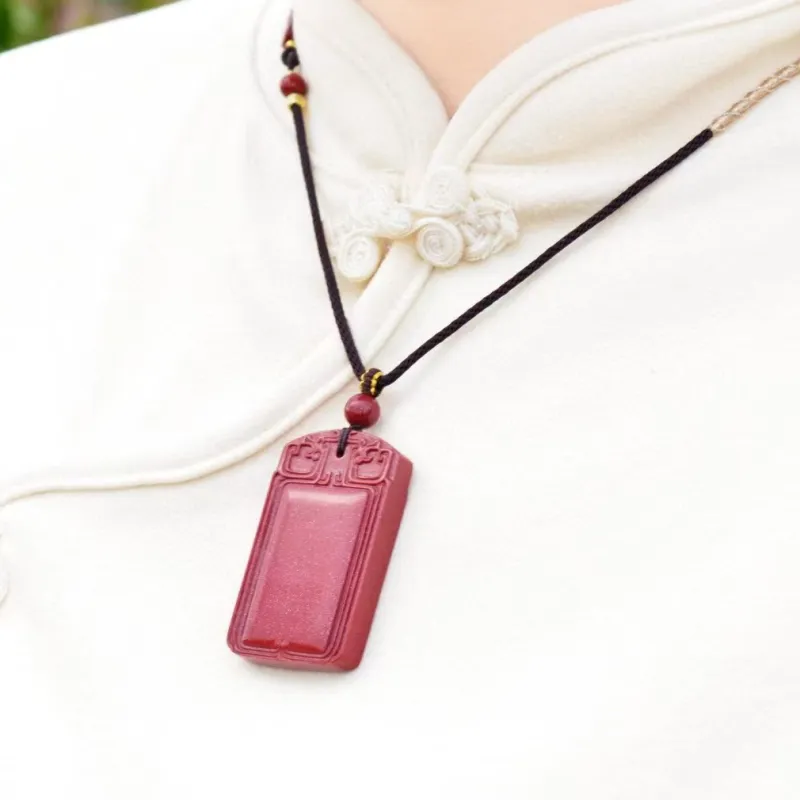 JUNWEN Cinnabar Necklaces Unisex-5