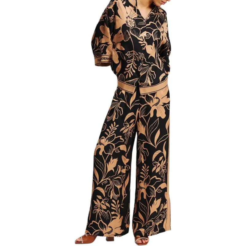 KARL LAGERFELD / Karl Lagerfeld Jeans Printed Wide leg Trousers-5