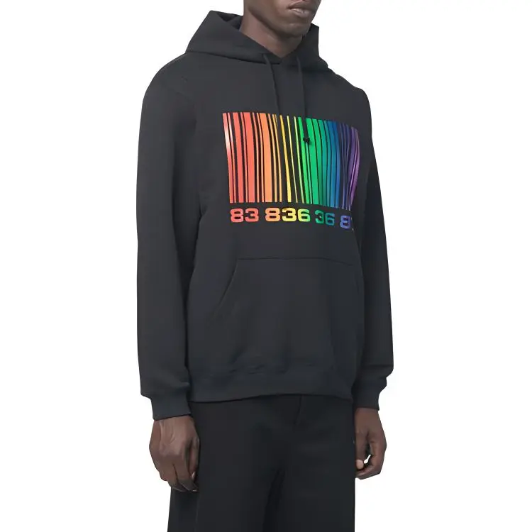 VTMNTS Barcode Printed Drawstring Hoodie-3