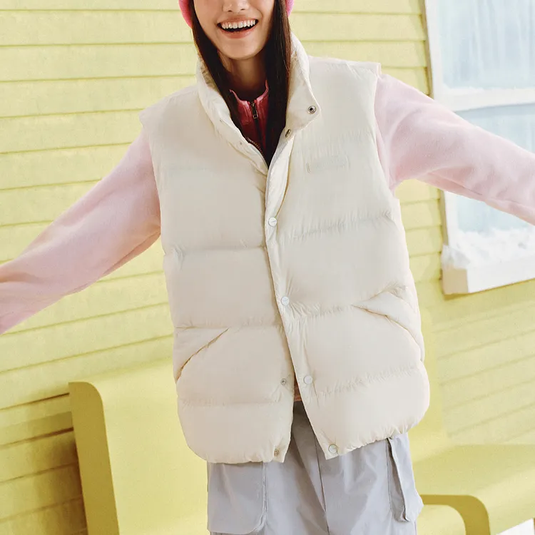 Skechers FW24 Vest Unisex Cream Beige White-2