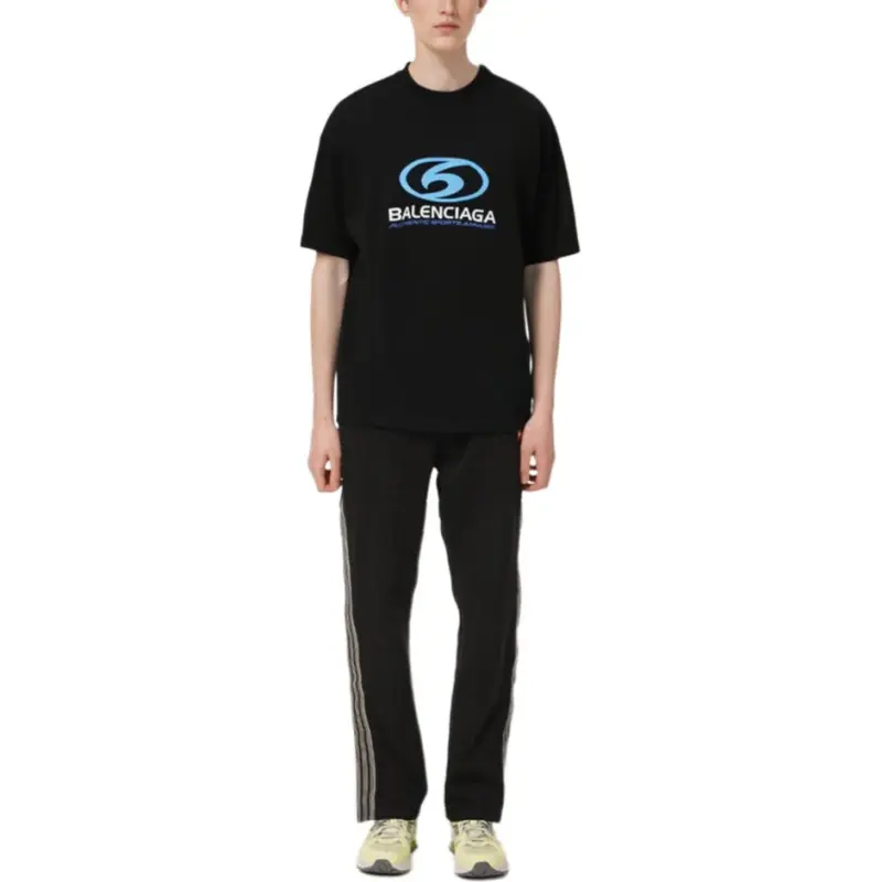 Balenciaga T Shirt Loose Fit Style Men's Black-3
