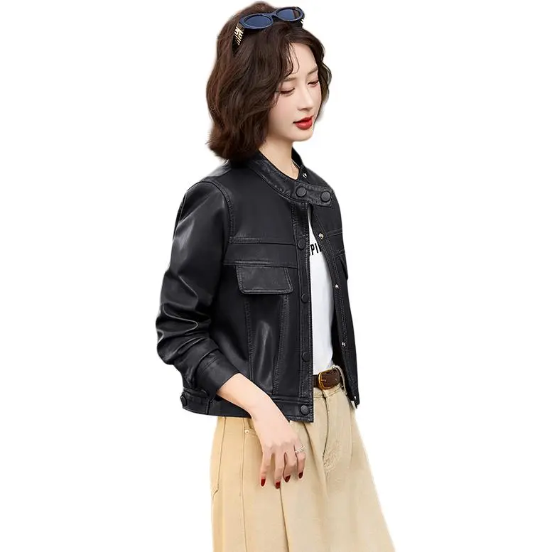 Yi Mengyuan Leather Jacket Women's-3