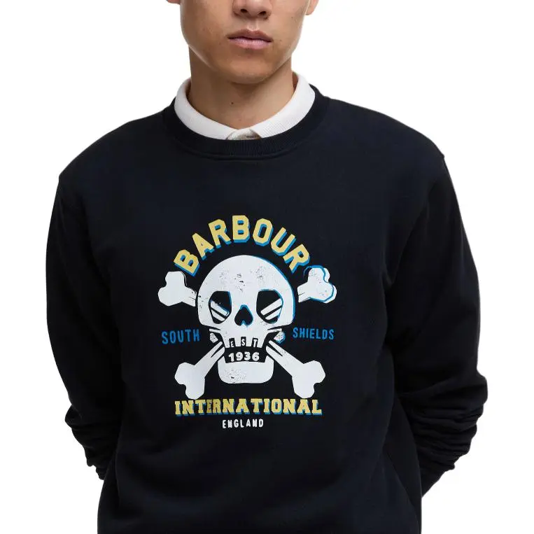 BARBOUR Sweatshirts Men Black-4
