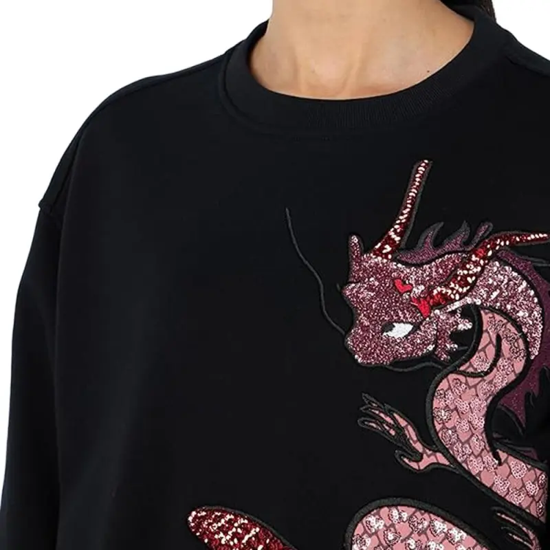 PINKO SS24 Sweatshirt Women's Black-4