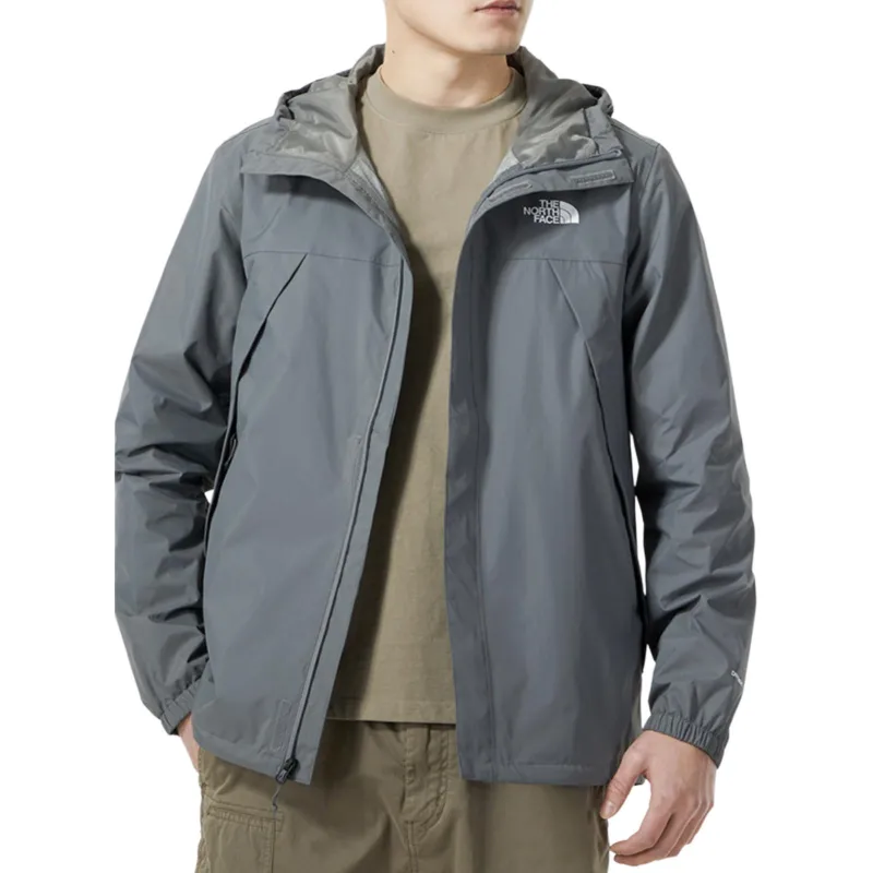 THE NORTH FACE Outdoor Hiking Water Resistant Windproof Breathable Windbreaker Jacket Men's Gray-2
