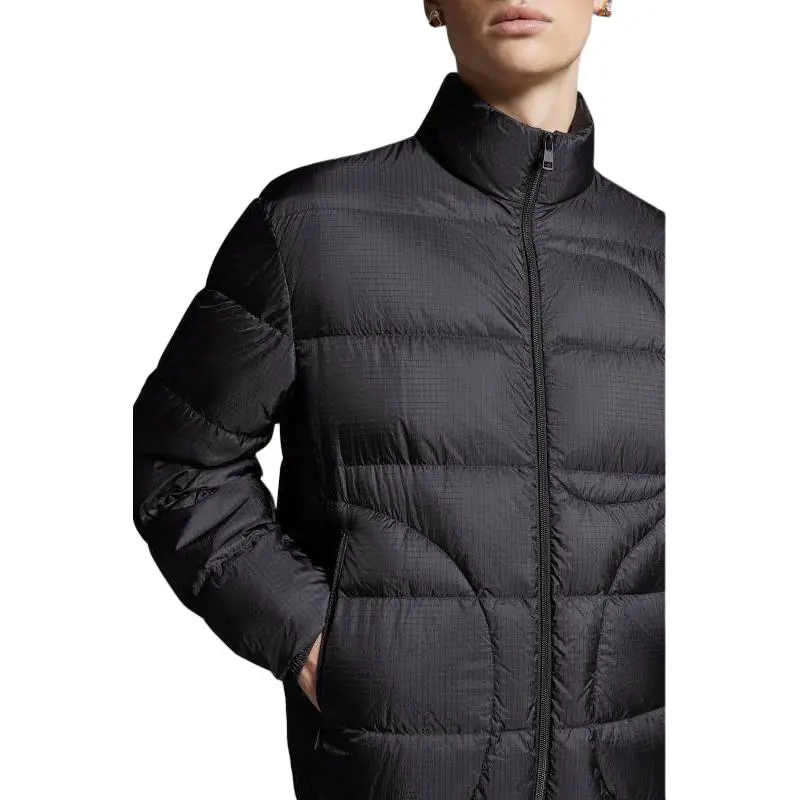 Moncler Heze Short Down Jacket Down Jacket Coat Men's Black-4