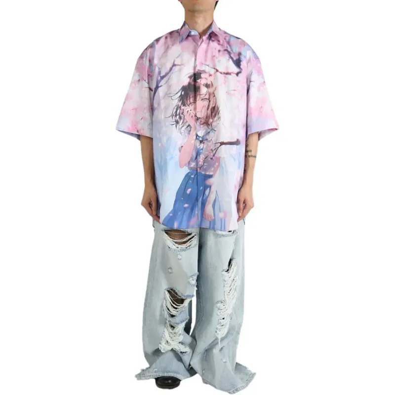 Vetements Anime Short Sleeved Shirt-1